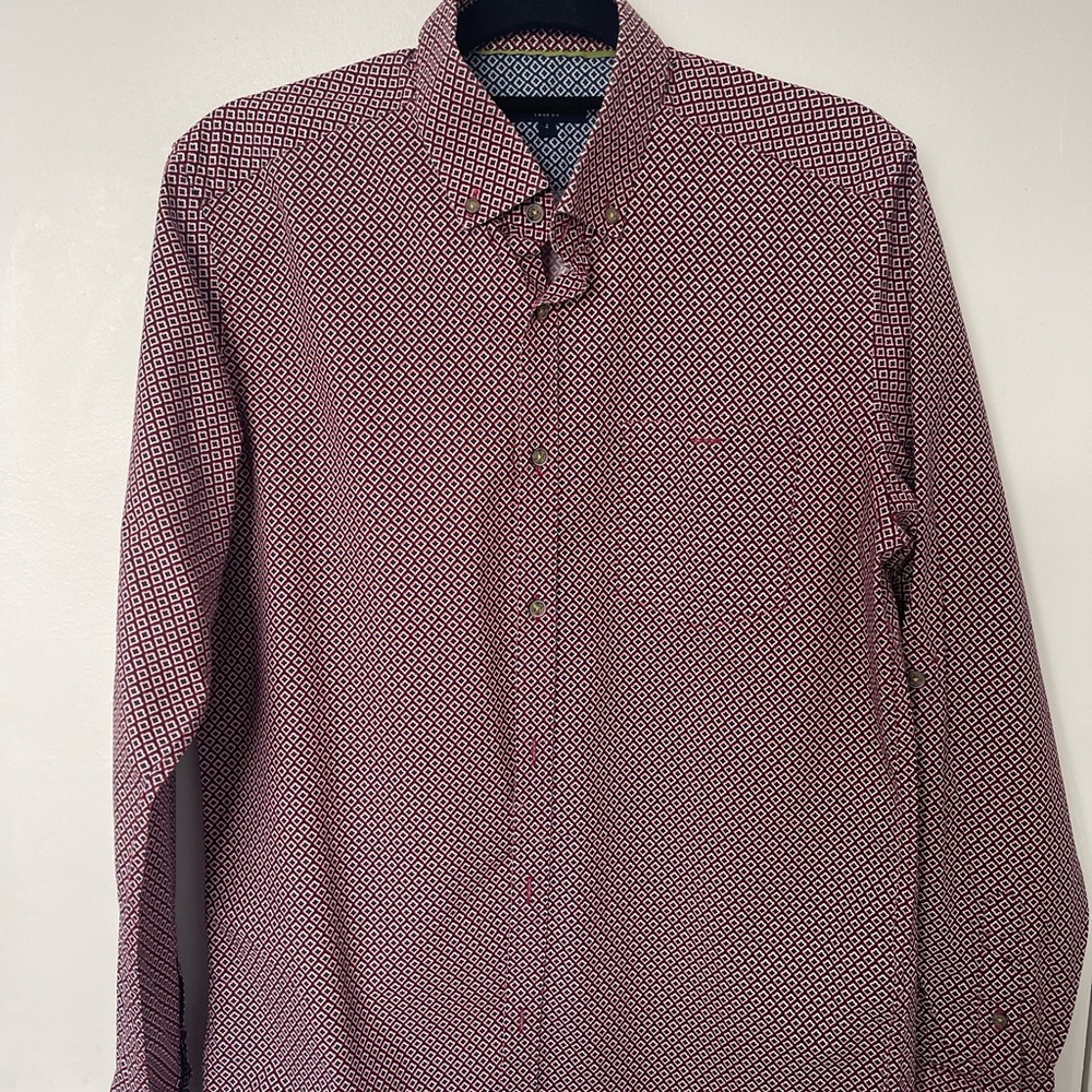 Men's Ted Baker Geometric Pattern Shirt.